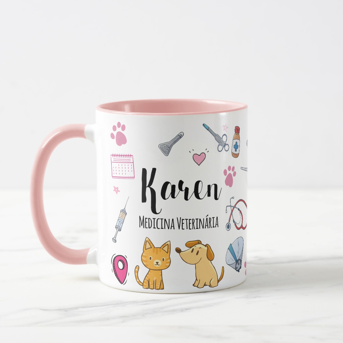Caneca Personalizada Presente Profissão Medicina Veterinária - Profissões (Medicina Veterinária)