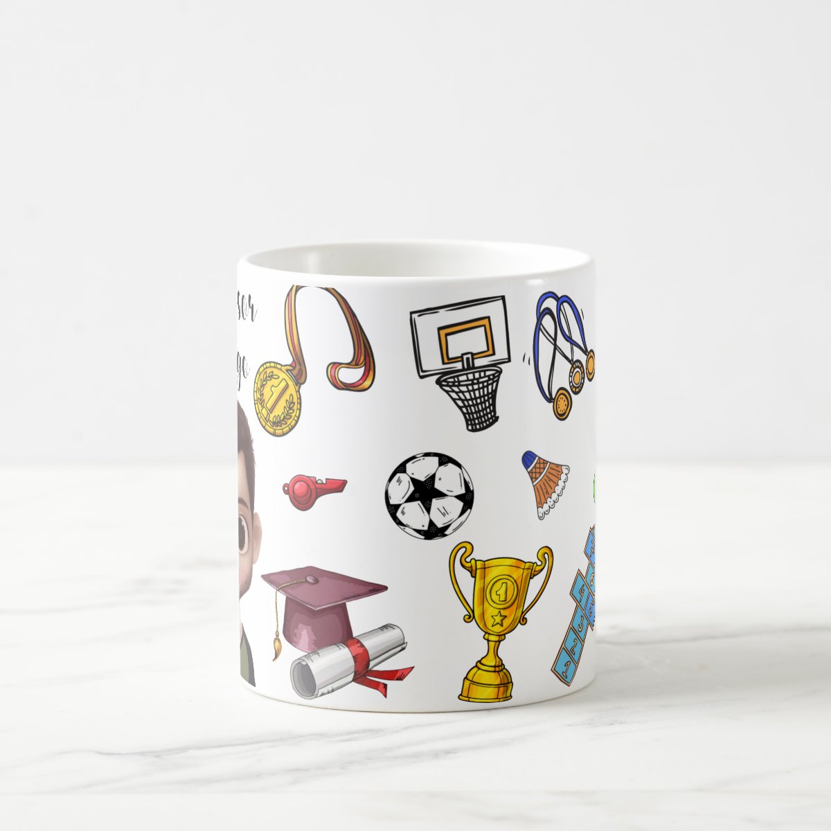 Caneca Personalizada Educação Física Presente Criativo Professor