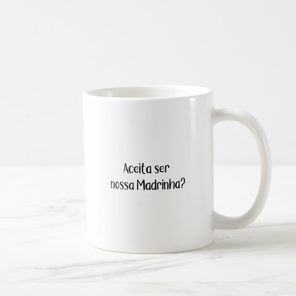 Caneca Convite Madrinha Casamento Pronta Entrega Presente Padrinhos