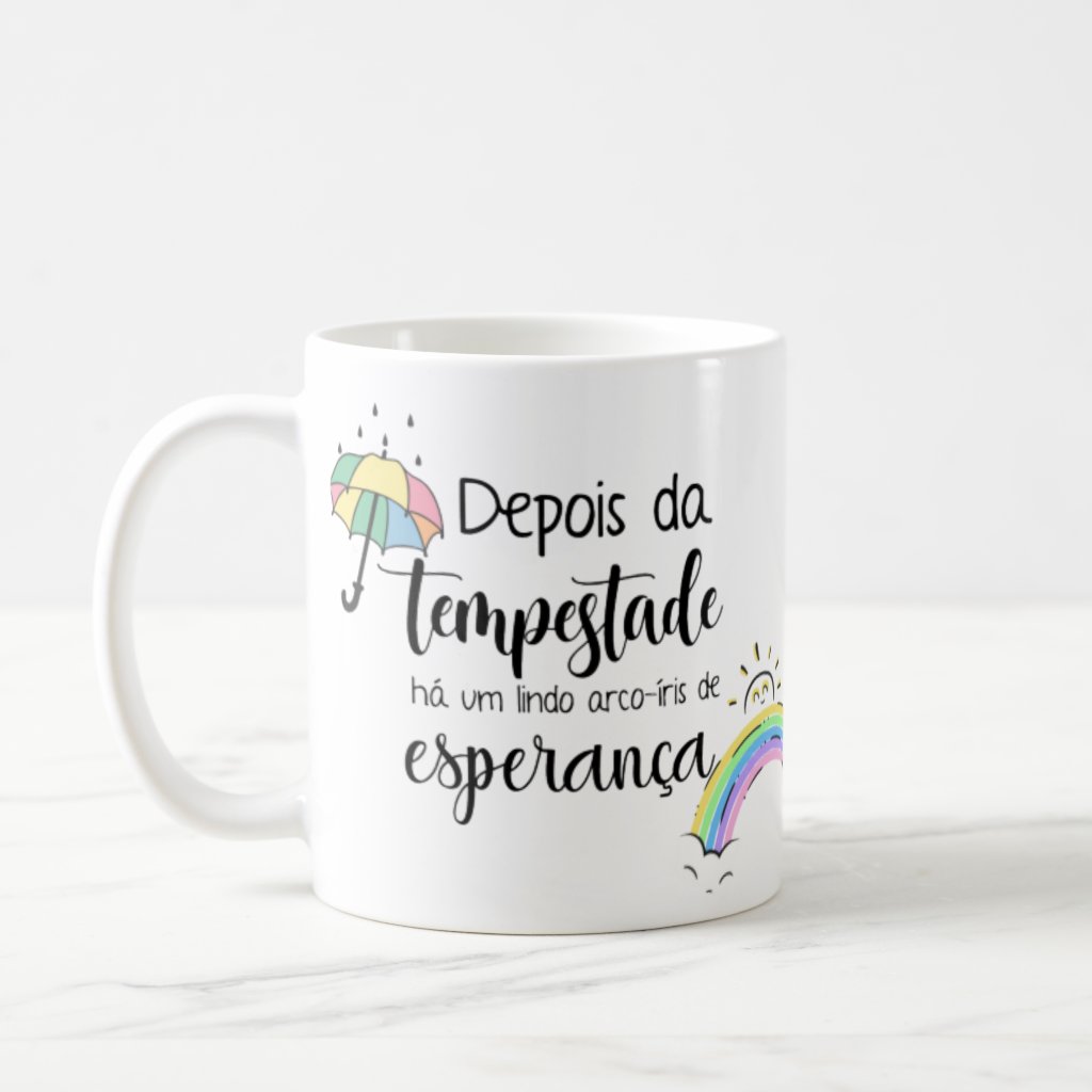 Caneca Personalizada Gravidez Tentante Bebê Arco-íris - Anúncio de Gravidez (Mãe/Gestante)