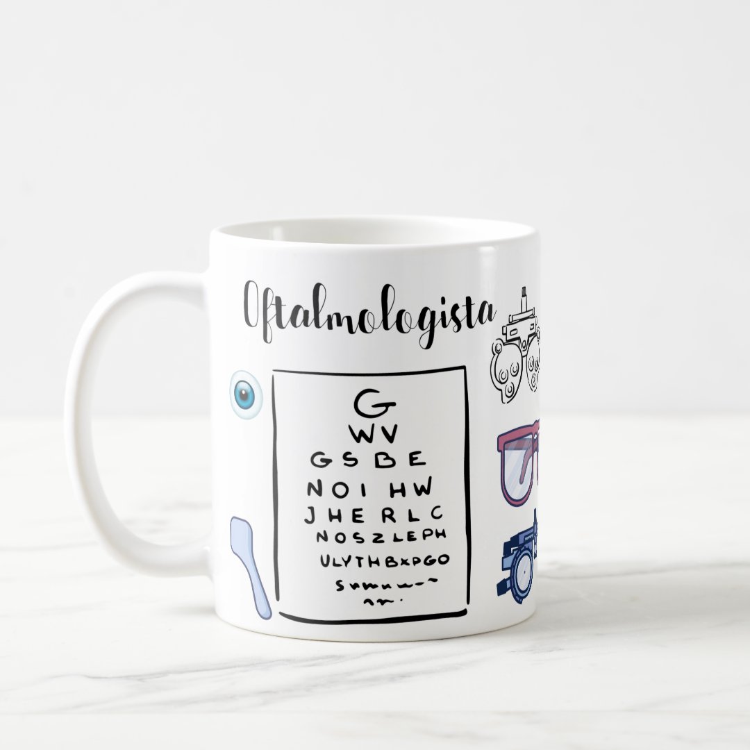 Caneca Personalizada de Presente Profissional Oftalmologista - Profissões (Médico(a))