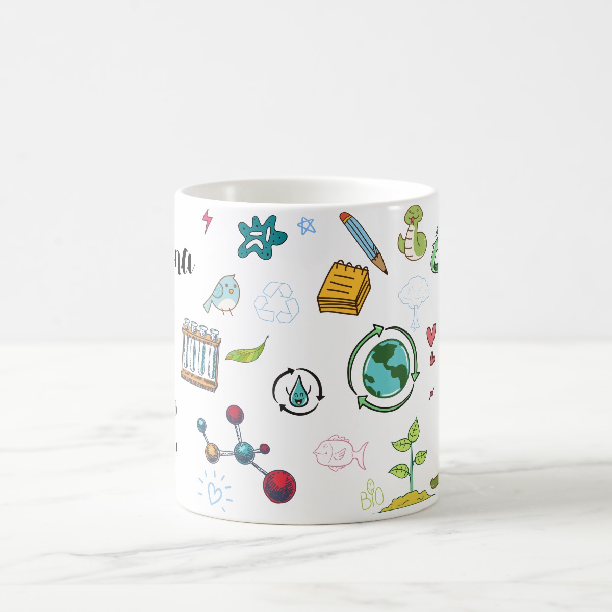Caneca Biologia Presente Criativo Biólogo Profissional