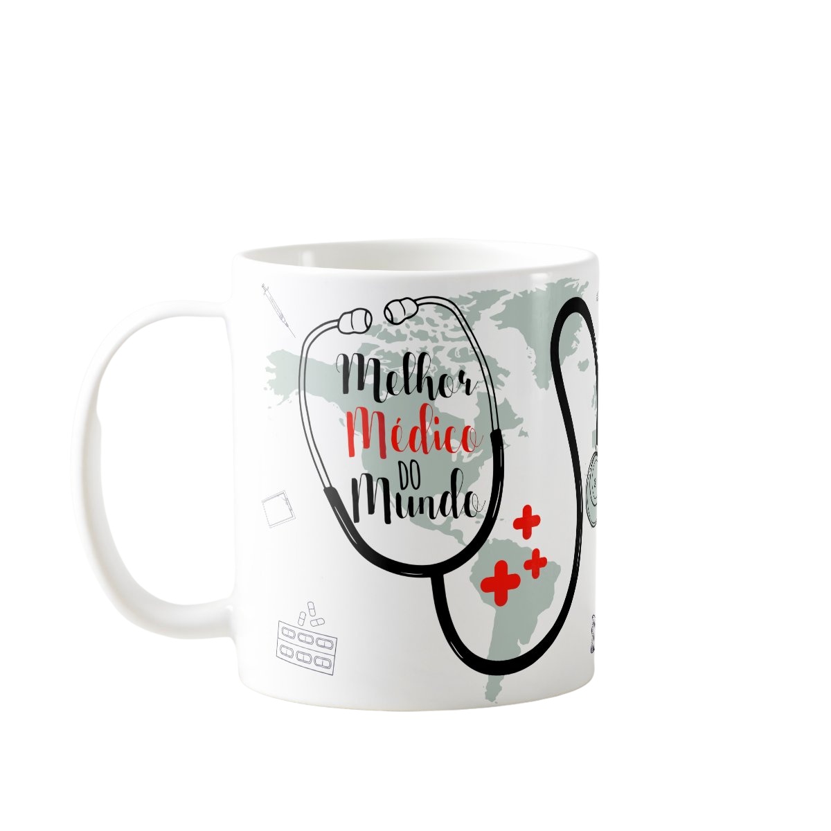 Caneca Personalizada Melhor Médico do Mundo - Profissões (Médico(a))