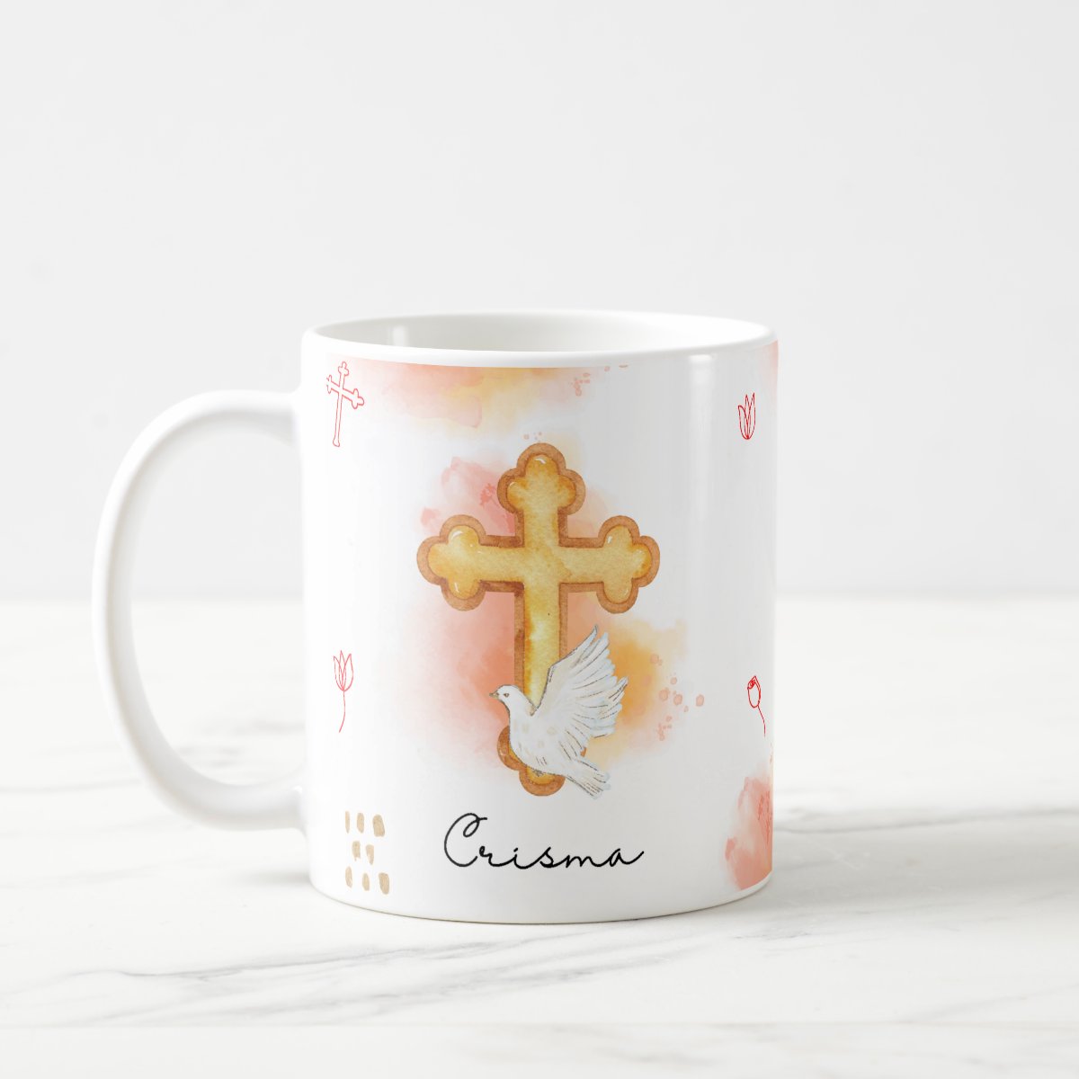 Caneca Cerâmica Crismando Presente Crisma Católica - Batizado (Batizando(a))
