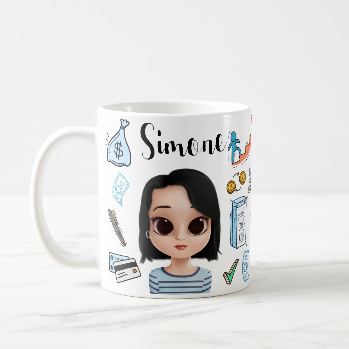 Caneca Personalizada Bancários Presente com Avatar