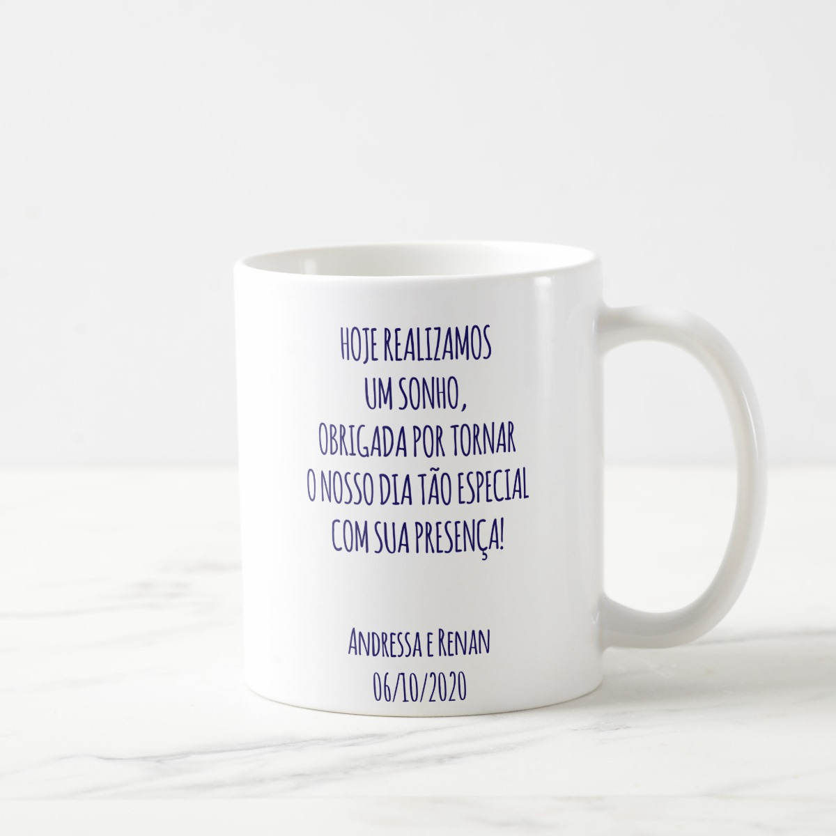Caneca Personalizada Avó da Noiva de Casamento Azul
