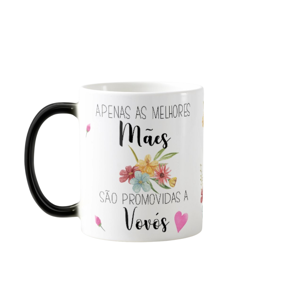 Caneca Mágica com Revelação de Gravidez para a Vovó Avó - Anúncio de Gravidez (Avós)