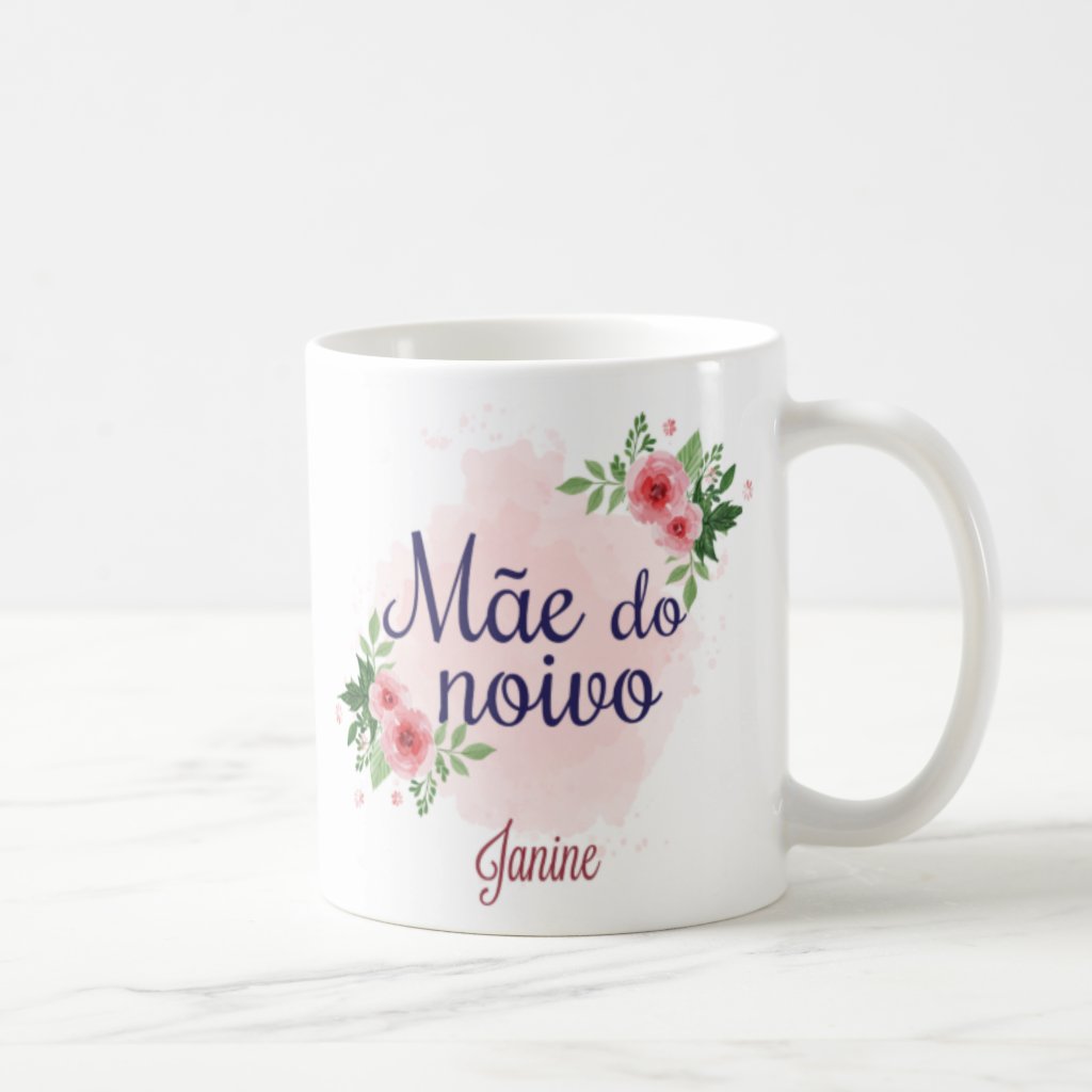 Kit 2 Caneca Casamento Presente Pai e Mãe do Noivo com Nomes