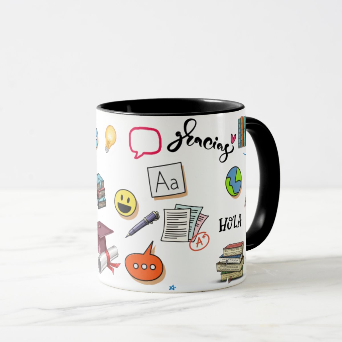 Caneca Presente Dia Dos Professores Professor De Espanhol