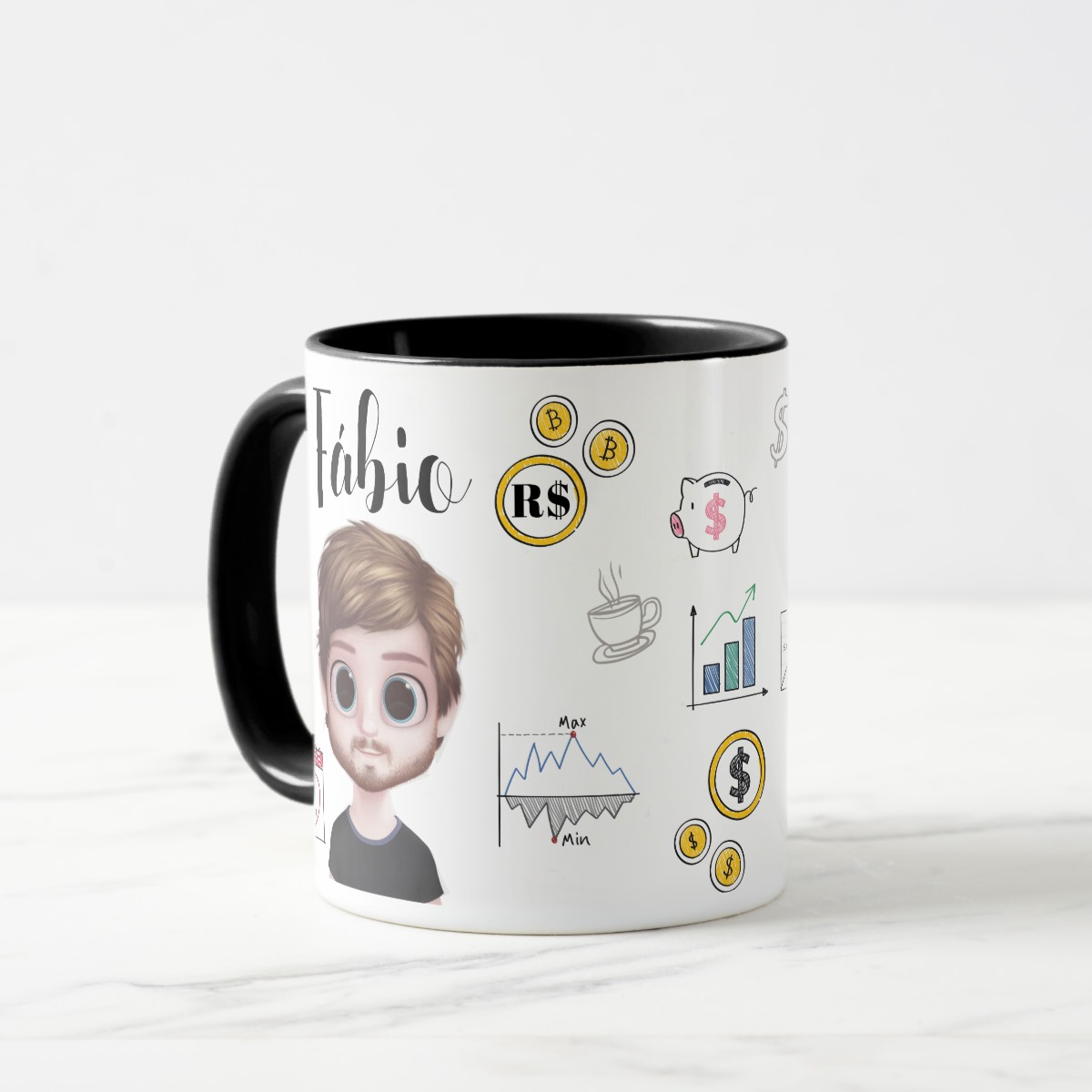 Caneca Contabilidade Presente Profissão Contador com Avatar