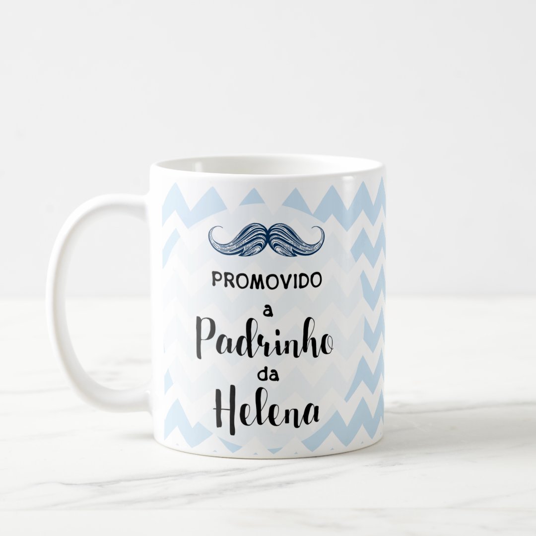 Kit Canecas Personalizadas Convite Padrinhos Batizado Dindos