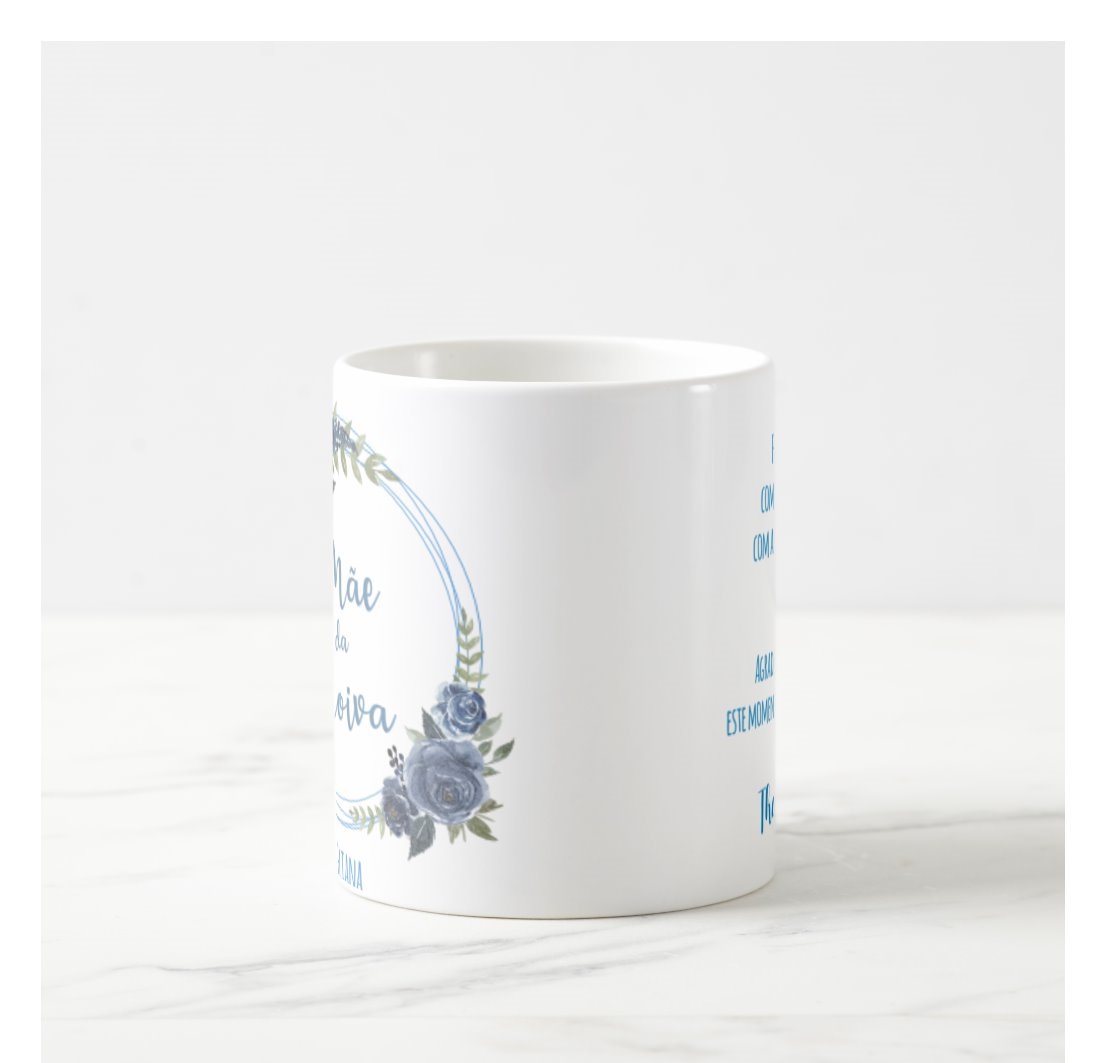 Caneca Personalizada Mãe da Noiva Casamento Azul