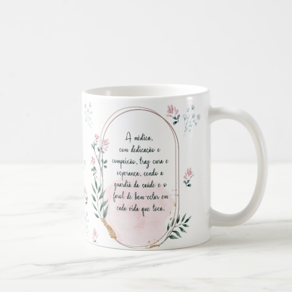 Caneca Feminina Delicada Presente Profissão Medicina Médica