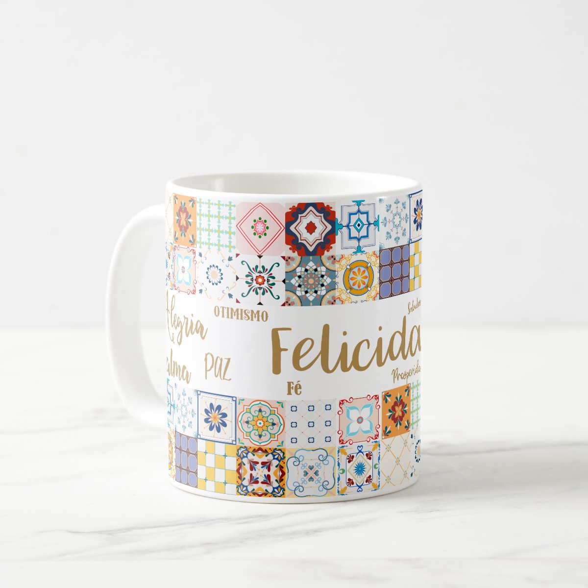 Caneca Felicidade Presente Feminino Amigas e Família