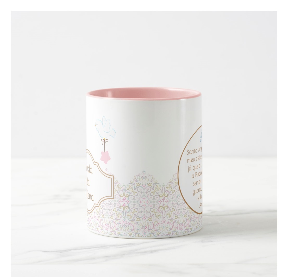  Caneca Batismo Dinda Presente Personalizada Com Nome