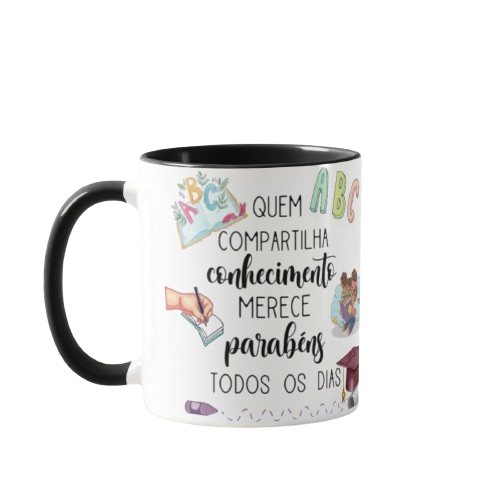 Caneca Presente Dia dos Professores Professora Alfabetização - Dia dos Professores (Professor(a))