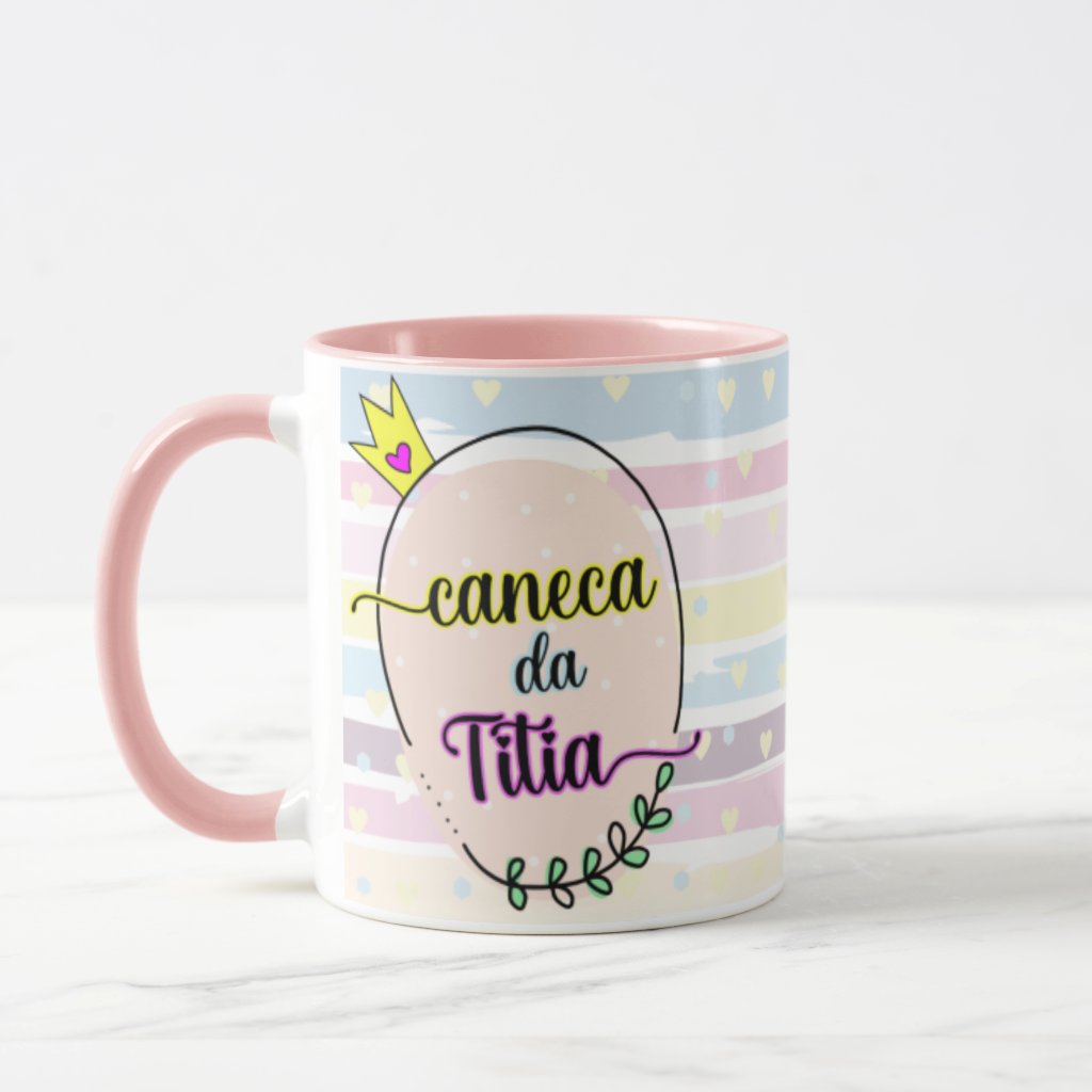 Caneca Personalizada Especial de Lembrancinha para Tia Titia - Família (Tio(a))