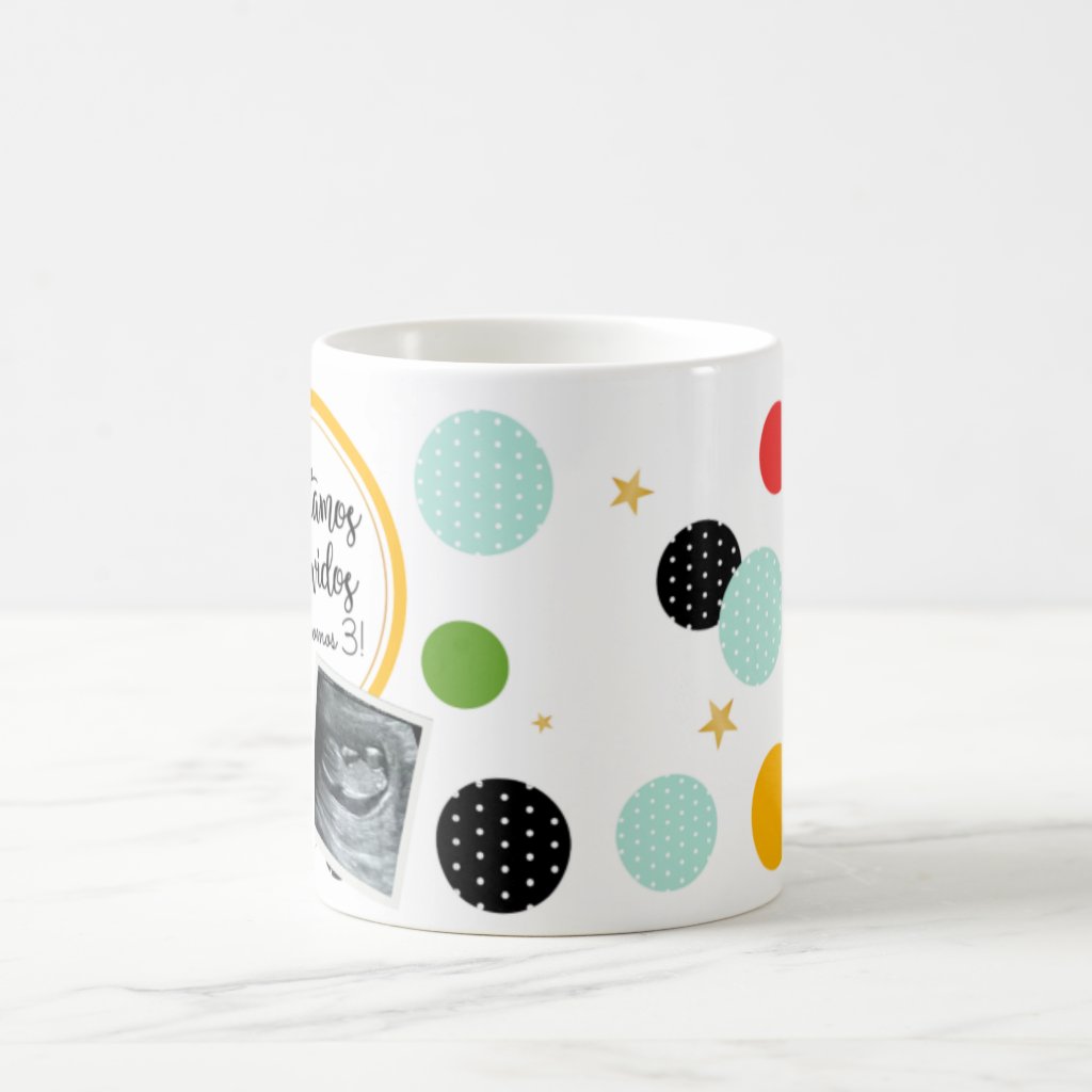 Caneca Mágica Criativa Estamos Gravidos Agora Somos Três