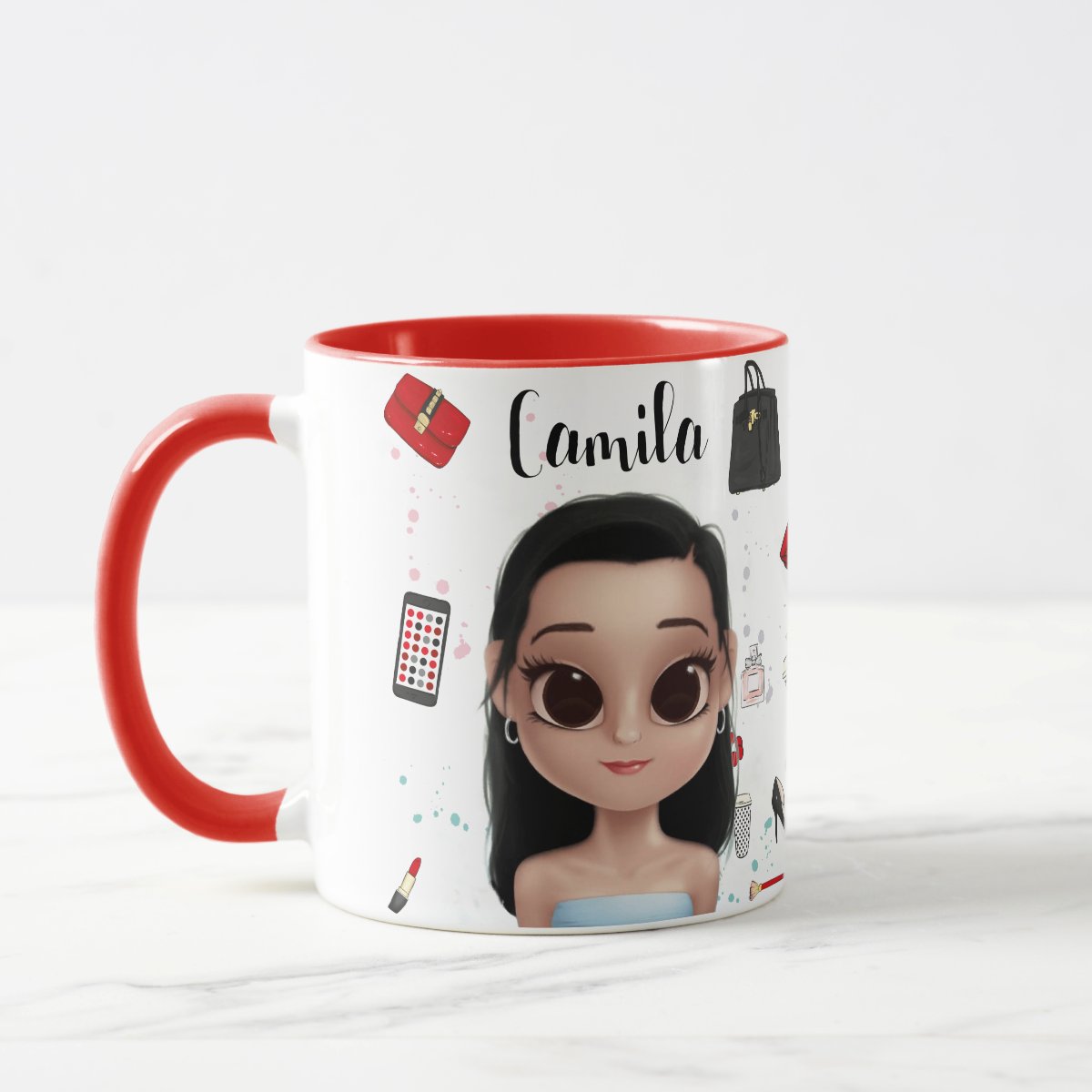 Caneca Personalizada Moda Presente Criativo Mulher Estilosa