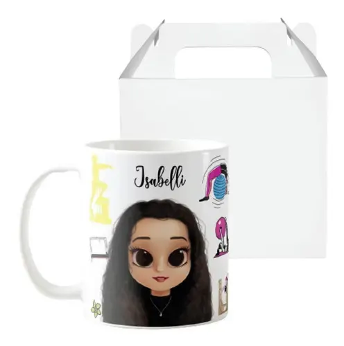 Caneca Professor Pilates Personalizada Avatar Esporte Criativo