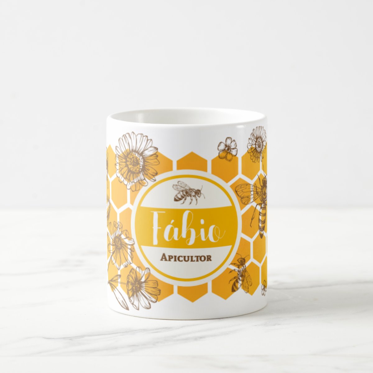 Caneca Personalizada Abelhas Apicultor Presente Criativo