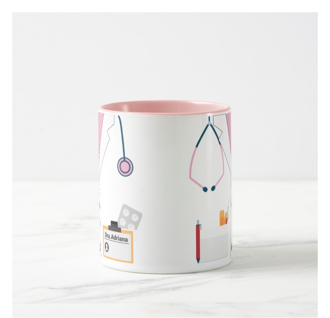 Caneca Personalizada Jaleco Médica Profissão Medicina