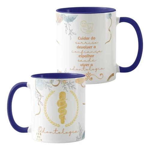 Caneca Odontologia Presente Formatura Lembrança Delicada - Profissões (Dentista)