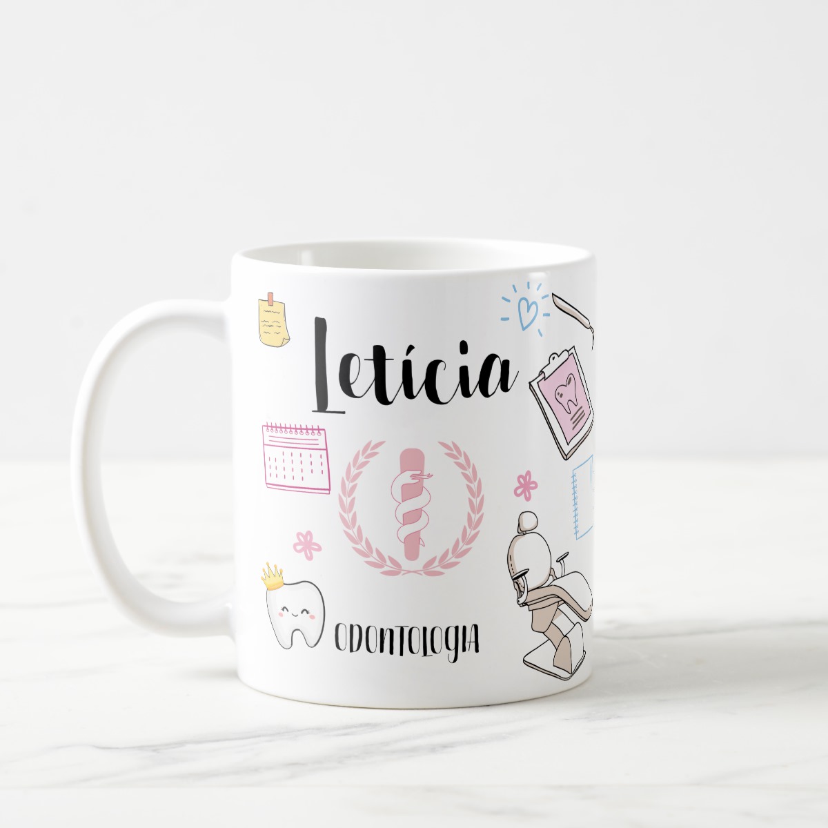 Caneca Odontologia Personalizada – Presente Criativo para Dentista - Profissões (Dentista)