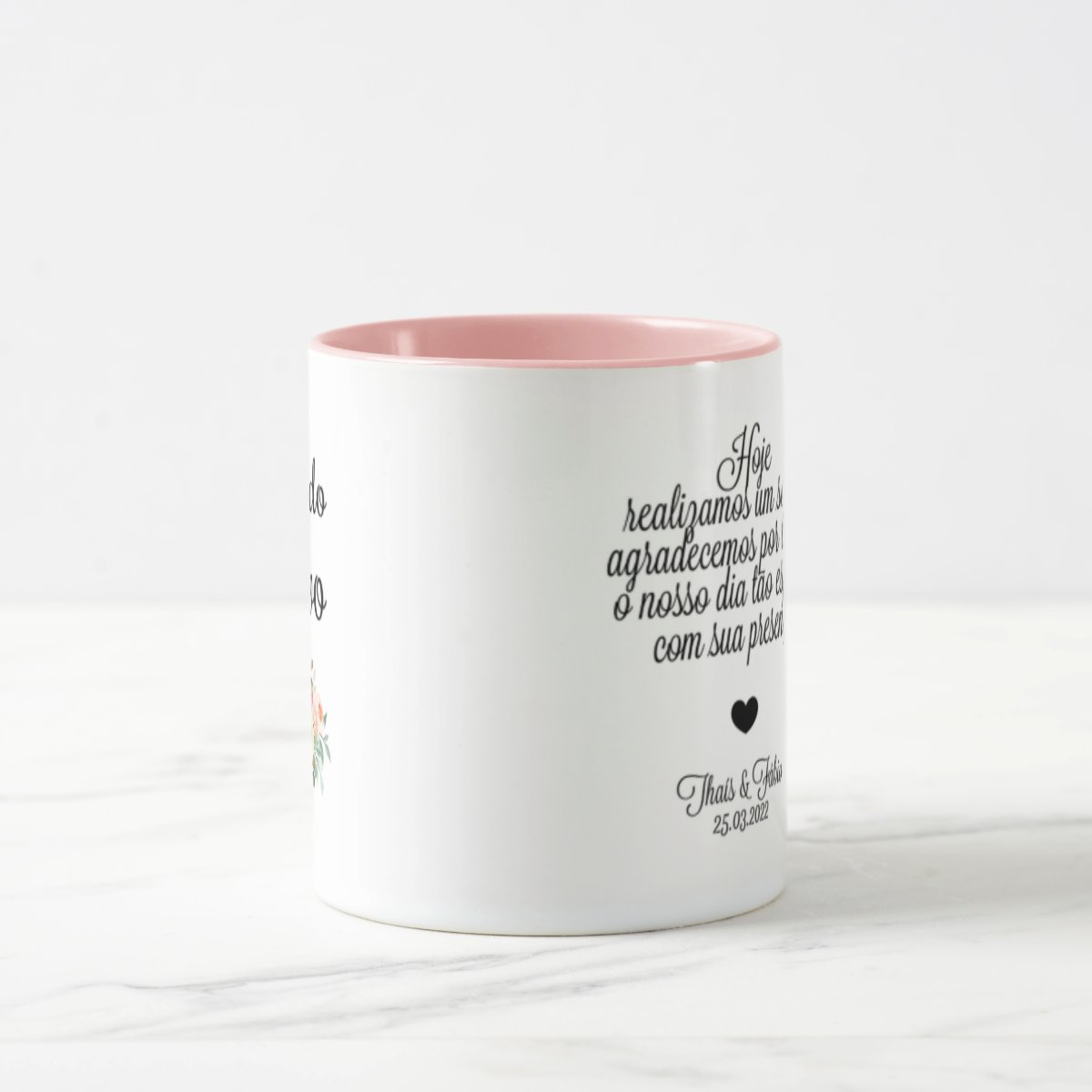 Caneca Casamento Mãe Presente Personalizada Com Nome