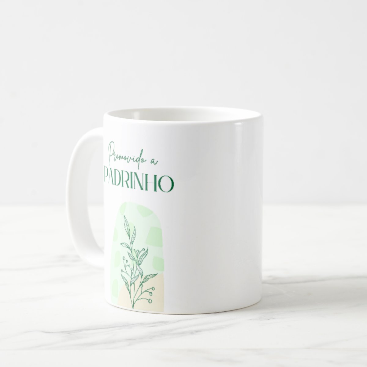Caneca Convite Padrinho de Batismo Dindo