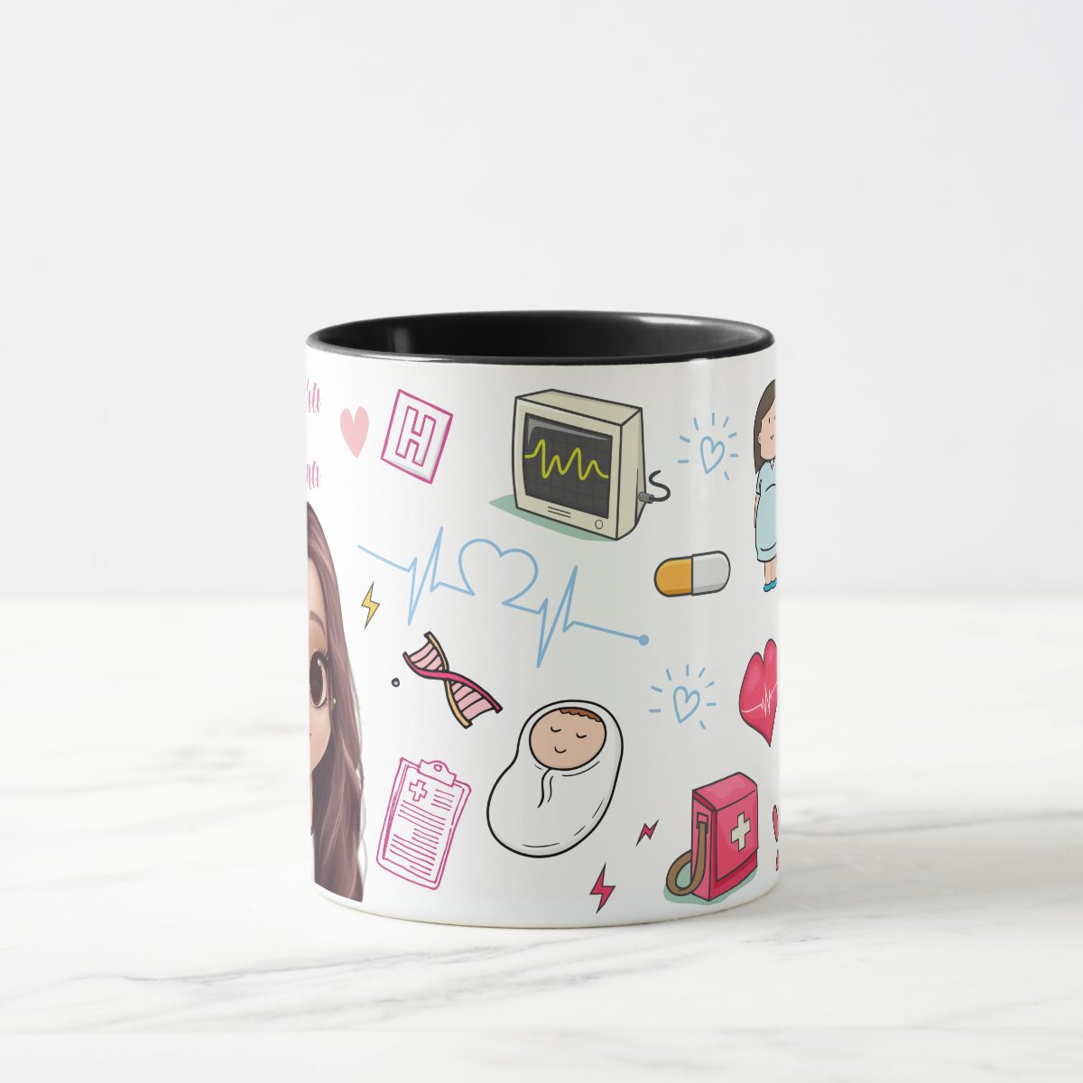 Caneca Presente Criativo Médica Obstetra Profissão Medicina