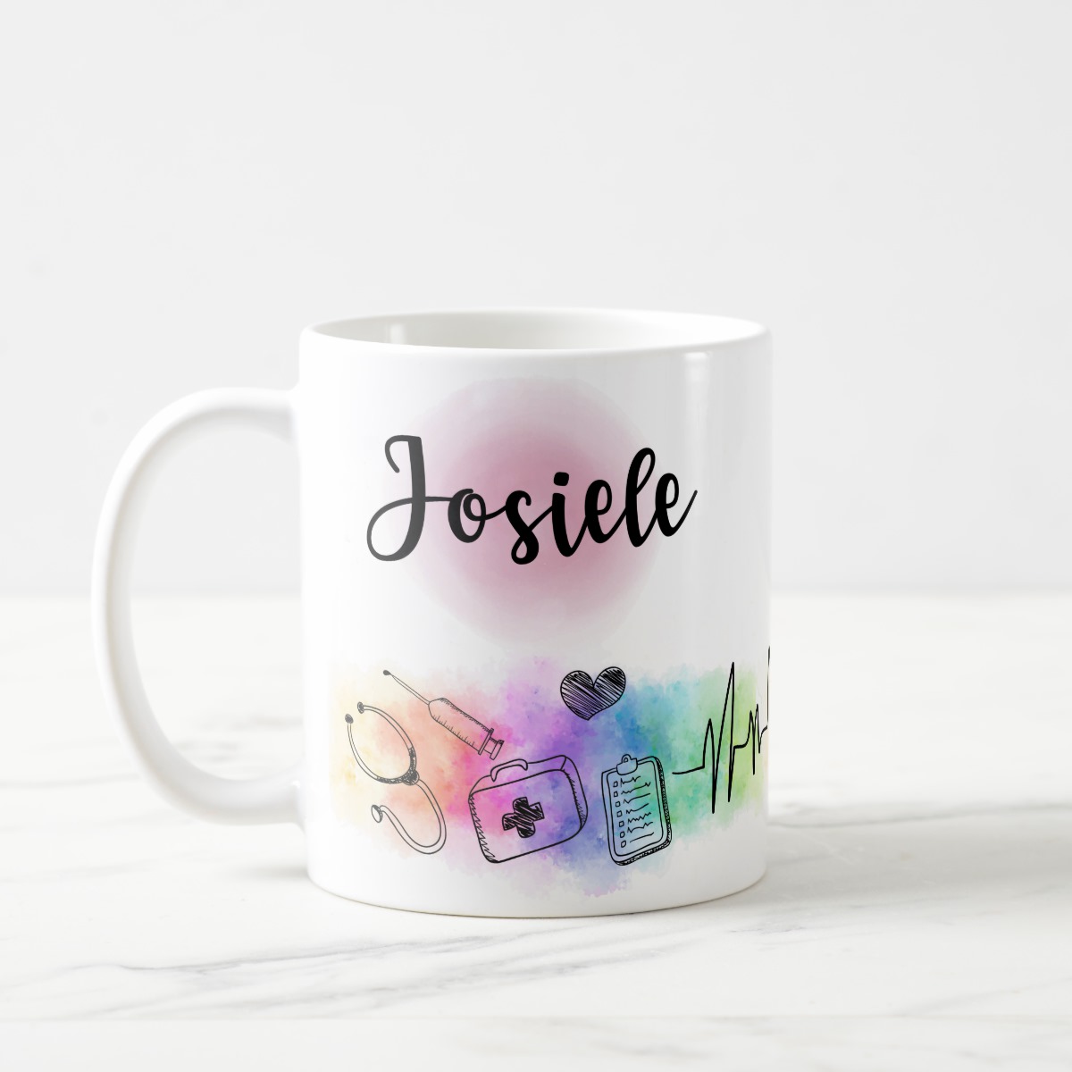 Caneca Personalizada Presente Criativo Enfermeira com Nome - Profissões (Enfermeiro(a))