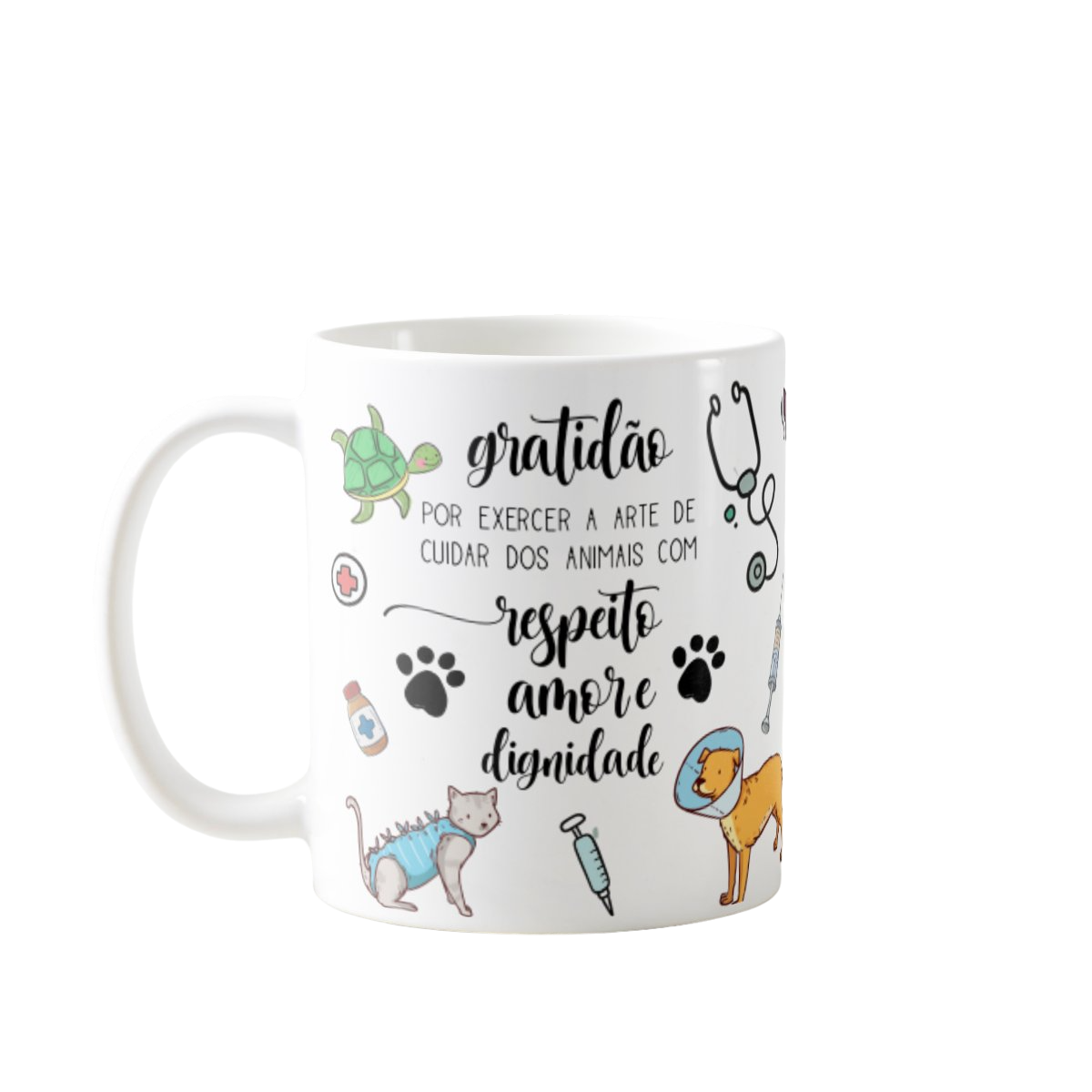 Caneca Personalizada Presente Medicina para Veterinária Pet