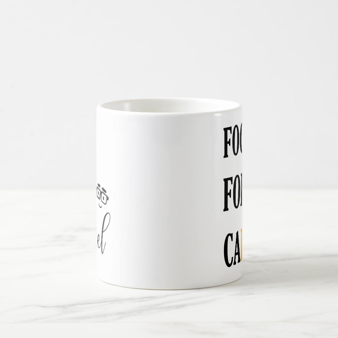 Caneca Masculina Personalizada Frase Foco Força E Café