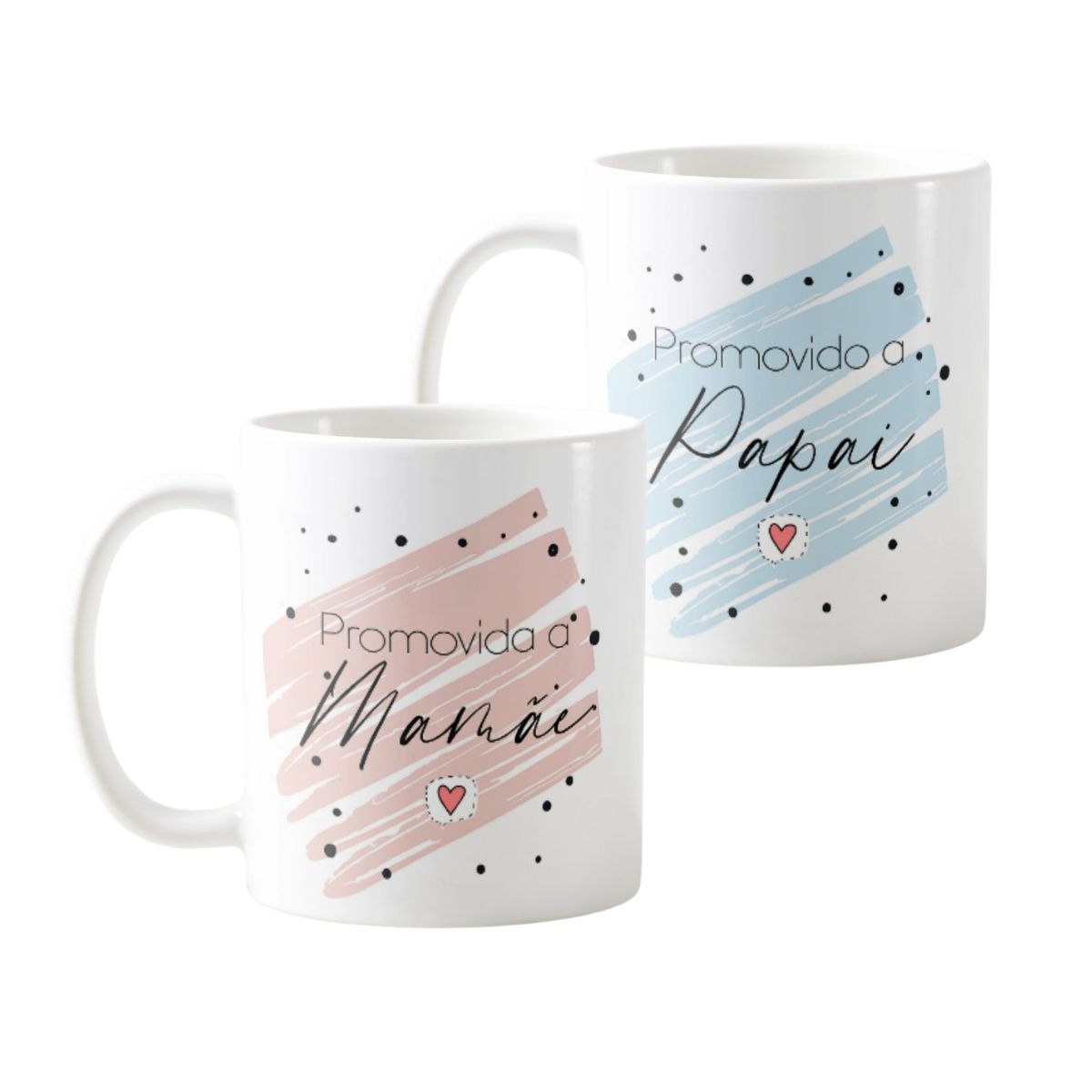 Kit Canecas Personalizadas Revelação Promovidos Mamãe Papai - Anúncio de Gravidez (Pai)