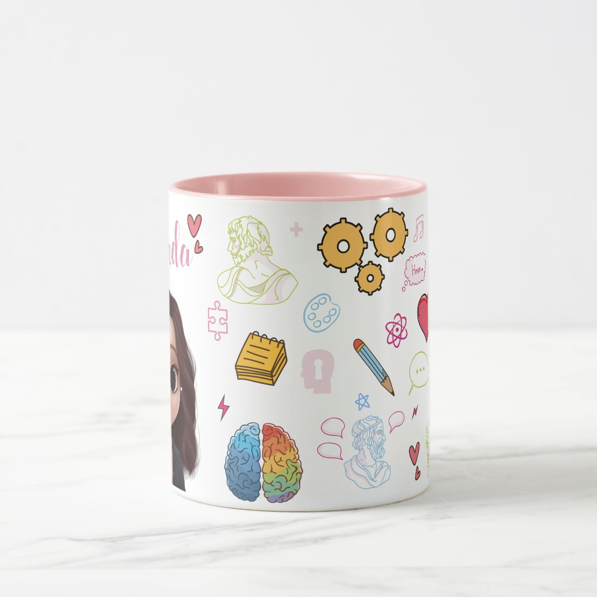 Caneca Presente Criativo Personalizado Profissão Psicóloga