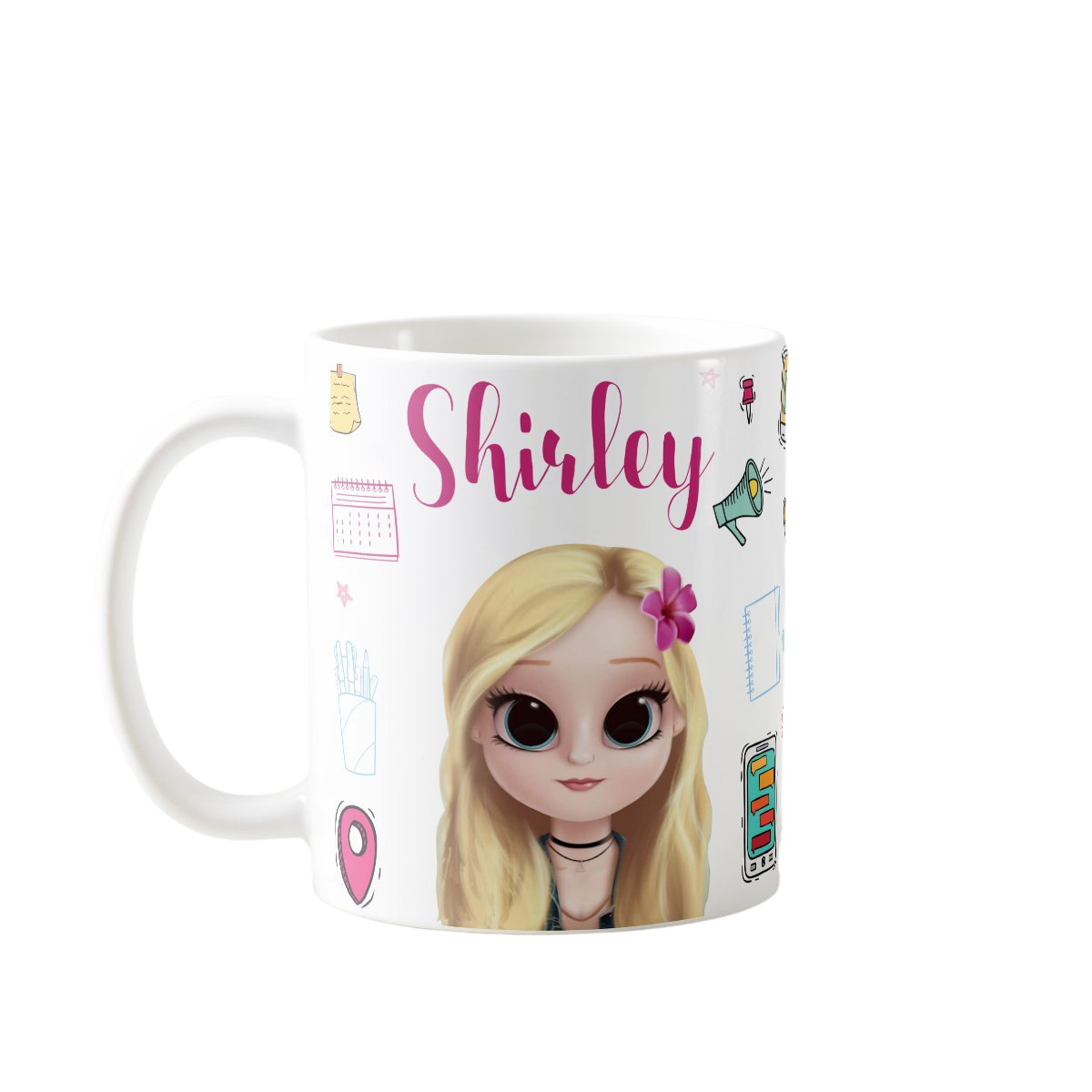 Caneca Presente para Secretaria Nome e Avatar Personalizado