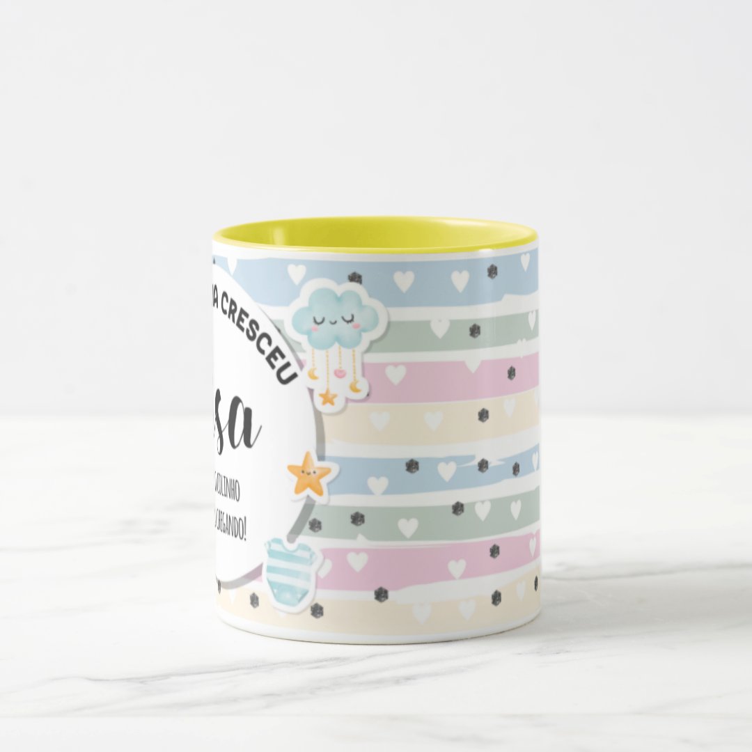 Caneca Presente Anúncio de Gravidez a Família Cresceu Bisa