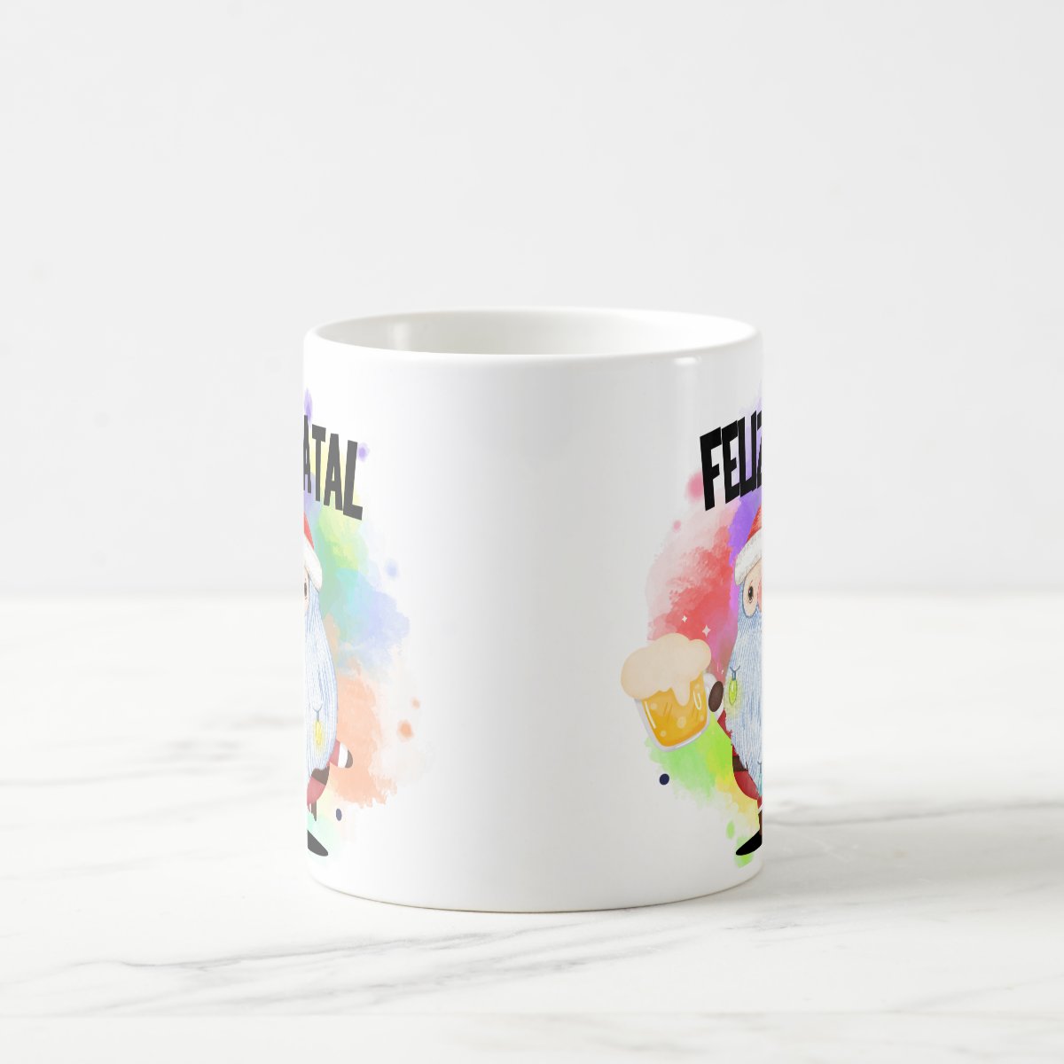 Caneca Personalizada Presente Papai Noel Feliz Natal