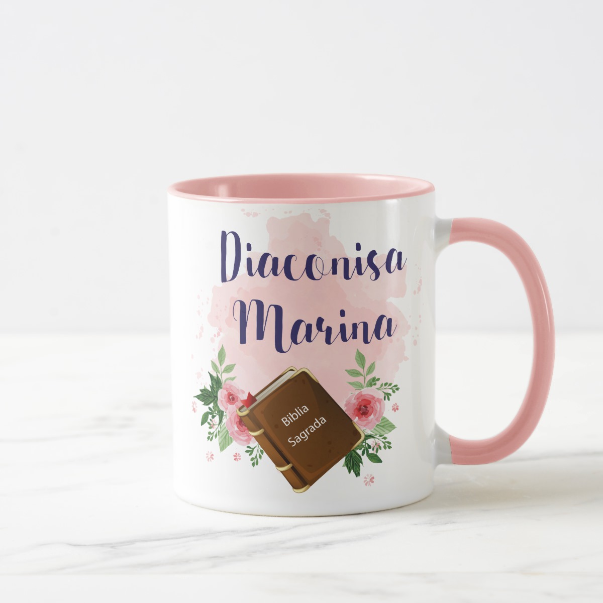 Caneca Evangélica Personalizada Presente com Nome Mulher