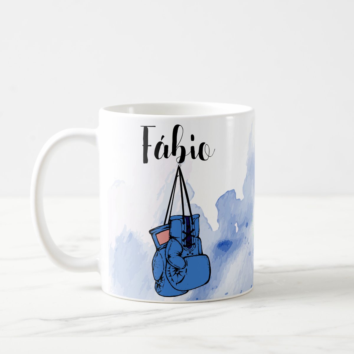 Caneca Personalizada e Criativa Boxe Luta Lutador com o Nome - Profissões (Lutador com o Nome)