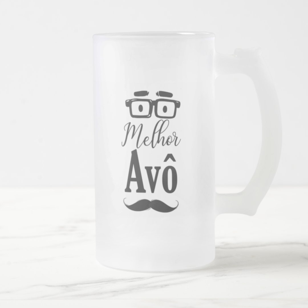 Copo Cerveja Presente para Melhor Avô Personalizado com Nome