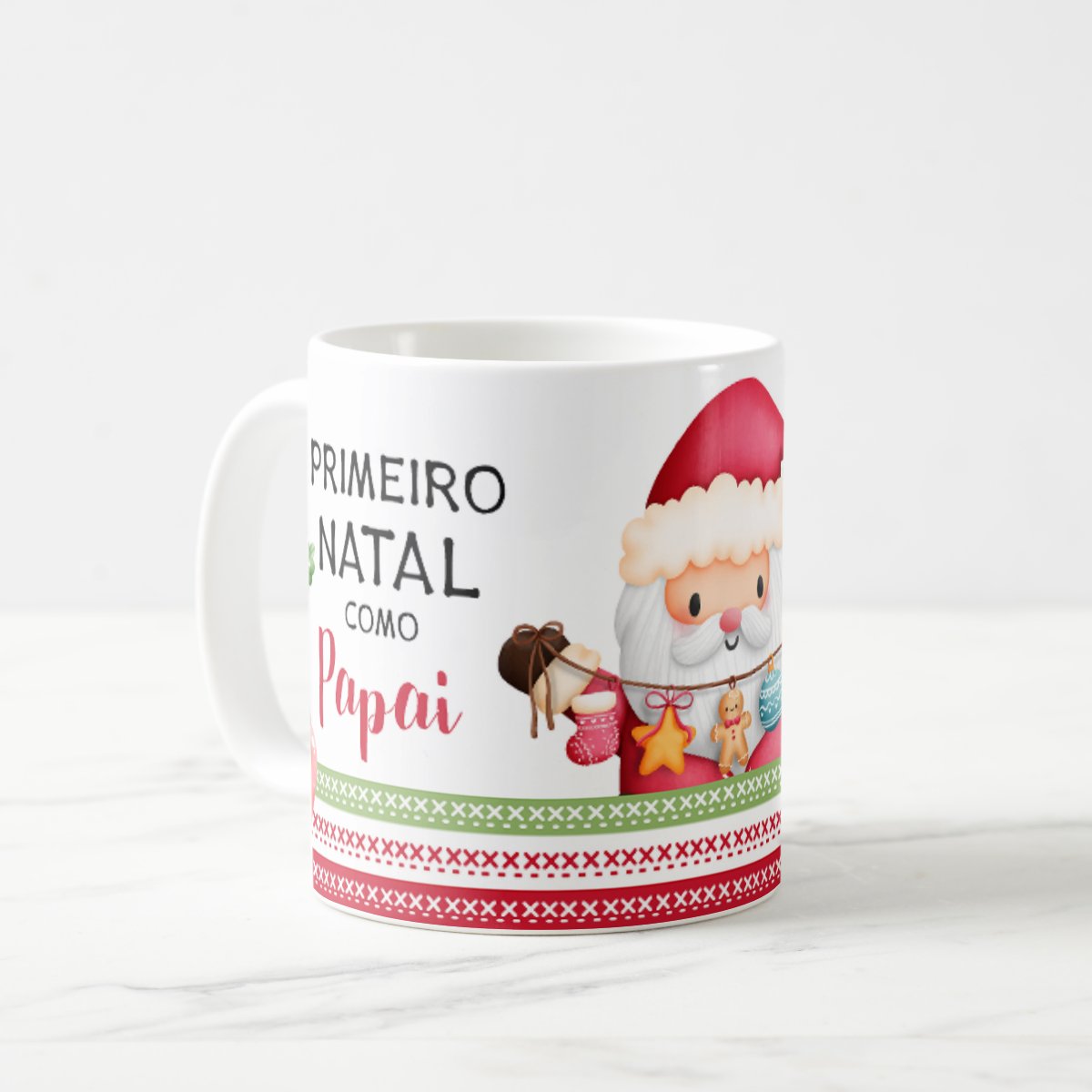 Caneca Personalizada Família Primeiro Natal como Pai Papai