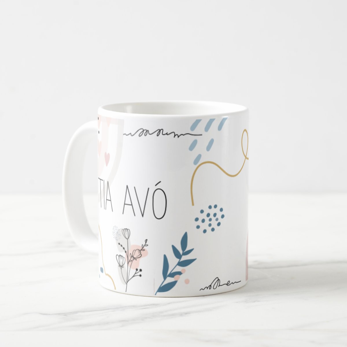 Caneca Feminina Minimalista Presente de Aniversário Tia Avó