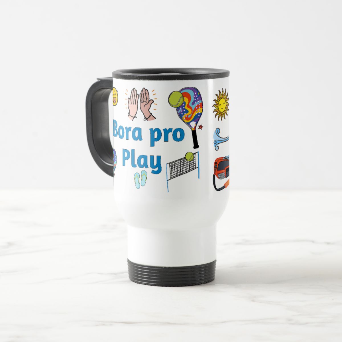 Copo Térmico Bora Pro Play Presente Criativo Beach Tennis
