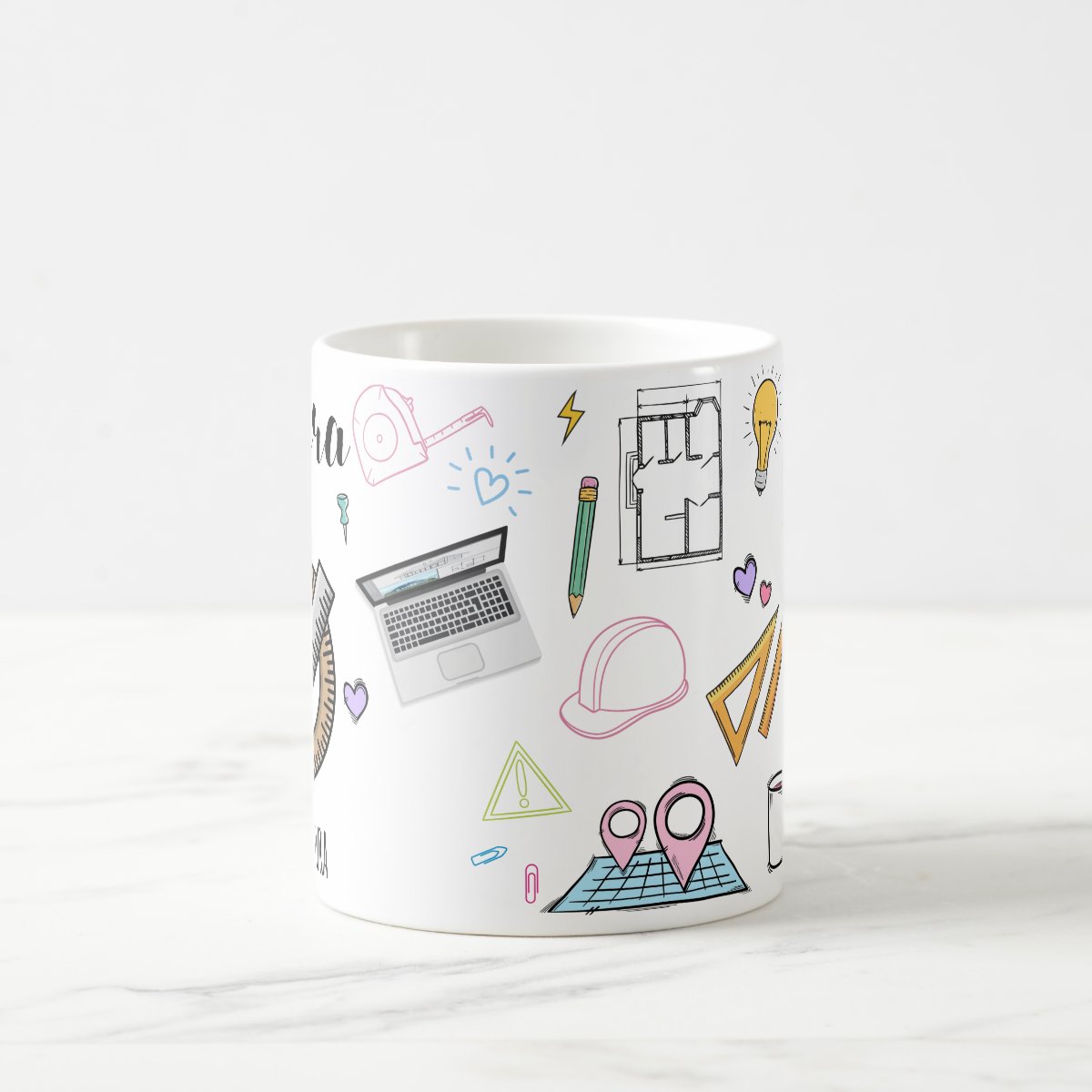Caneca Personalizada Arquitetura Presente com Nome Arquiteta