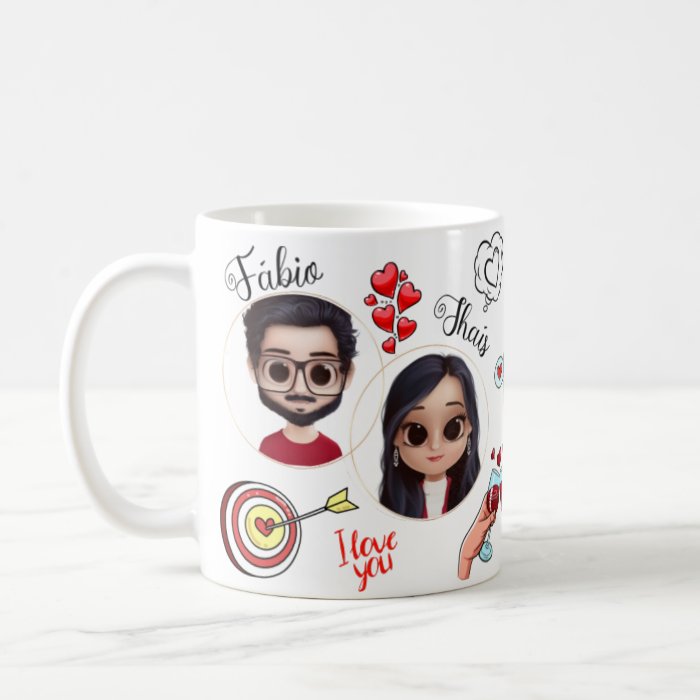 Caneca Presente Criativo Romântico Casal Personalizado