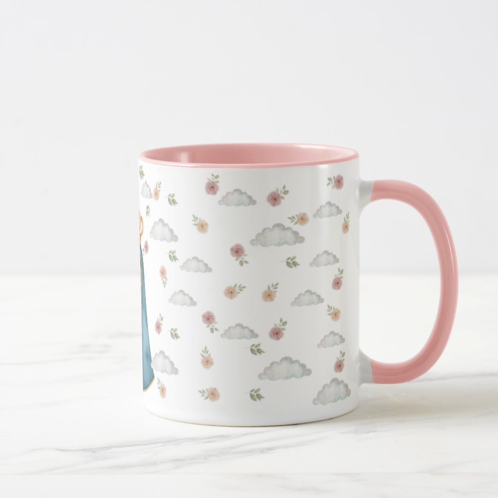 Kit Almofada e Caneca Batismo Madrinha de Consagração Presente Pront