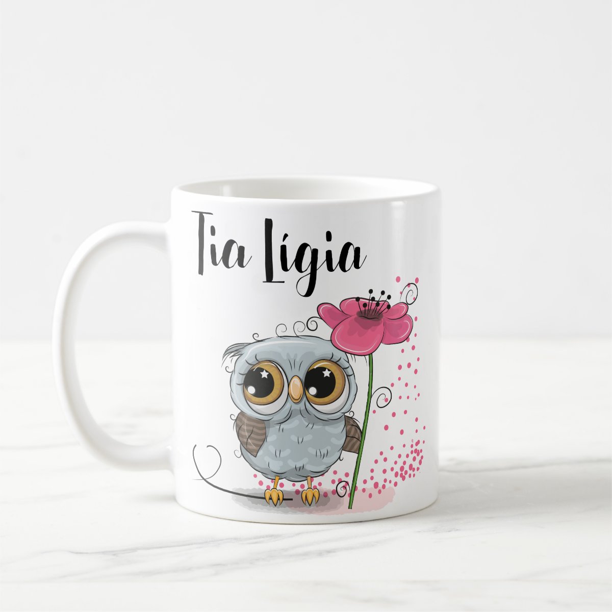 Kit Almofada Decoração E Caneca Professora Corujinha