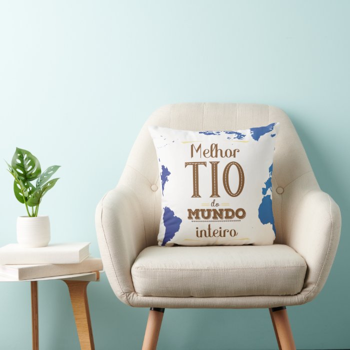 Almofada Decorativa Presente para Melhor Tio - Dia dos Pais